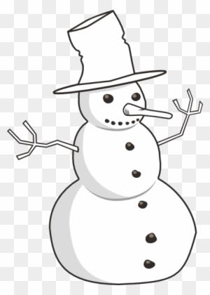 Snowman Clipart Silhouette - Christmas Black And White Snow Man Png - Transparent PNG Free Download