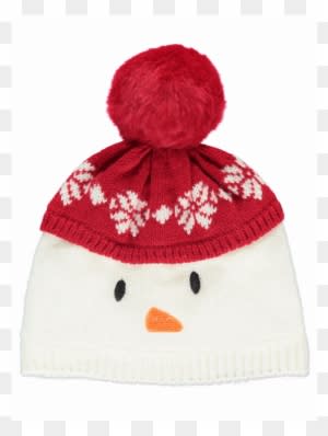 My Final Winter Warmer Is This Cute Little Snowman - Unisex Baby Christmas Snowman Bobble Winter Hat - White - Transparent PNG Free Download