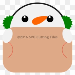 Snowman Ear Muff Giftcard Peeker - Free Svg Christmas Gift Card Holder - Transparent PNG Free Download