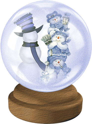 Transparent Christmas Snowglobe With Snowmans Clipart - Christmas - Transparent PNG Free Download