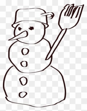 Vector - Snow Man Sketch - Transparent PNG Free Download