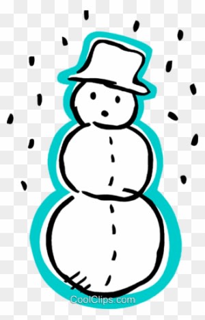 Snowman Wearing A Hat With Snow Falling Royalty Free - Snow - Transparent PNG Free Download