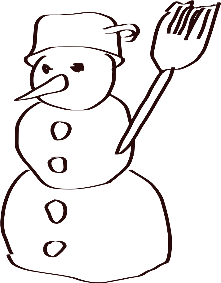 Snowman Sketch Coloring Book Colouring Black White - Snowman Sketch Coloring Book Colouring Black White - Transparent PNG Free Download
