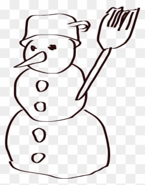 Snowman Sketch Coloring Book Colouring Black White - Snowman Sketch Coloring Book Colouring Black White - Transparent PNG Free Download
