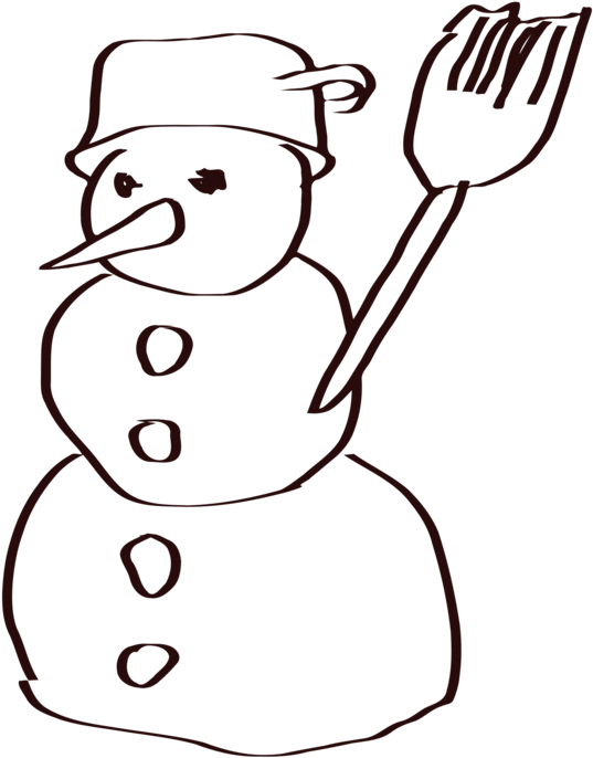 Drawing Snowman Line Art Windows Metafile Free Commercial - Drawing Snowman Line Art Windows Metafile Free Commercial - Transparent PNG Free Download