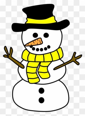 Snowman, Hat, Scarf, Yellow - Snowman, Hat, Scarf, Yellow - Transparent PNG Free Download