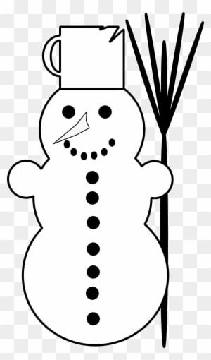 Snowman 2 Black White Line Art Christmas Xmas Coloring - Snowman 2 Black White Line Art Christmas Xmas Coloring - Transparent PNG Free Download