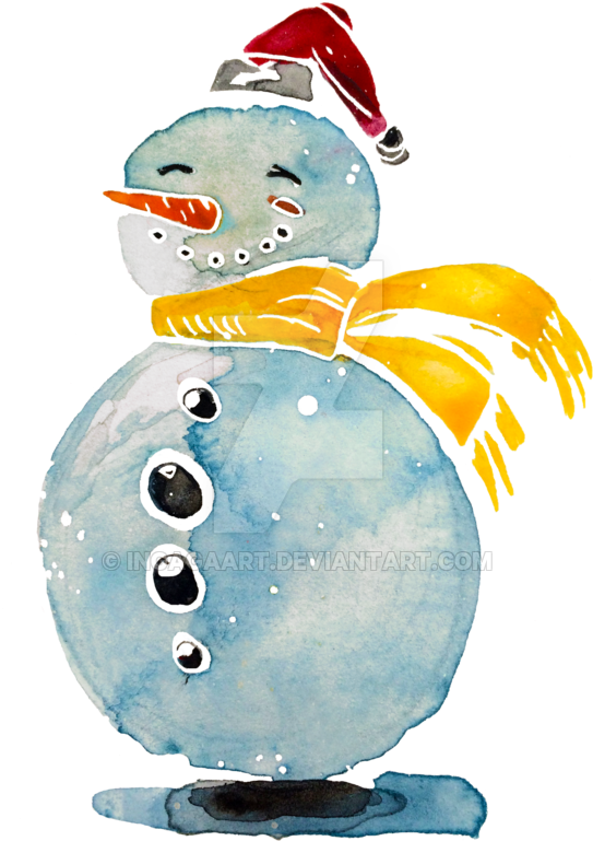 Graphic Transparent Download Snowman Illustration By - Snowman Watercolor Clipart Png - Transparent PNG Free Download