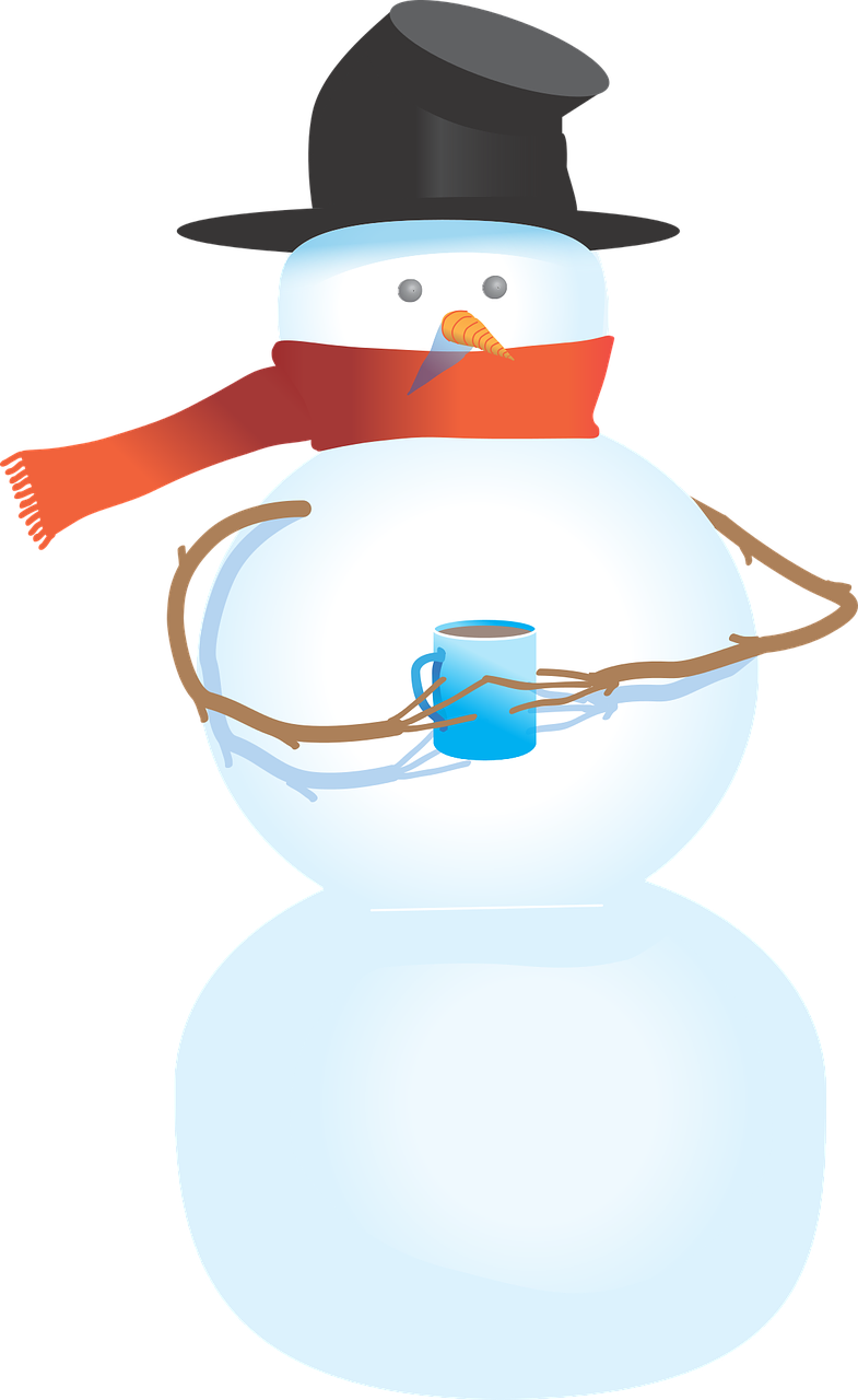 Snowman Free To Use Clipart - Snowman Holding A Cup - Transparent PNG Free Download