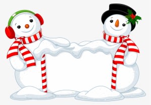 Snowmen Clipart Decoration - Two Snowman Clipart - Transparent PNG Free Download