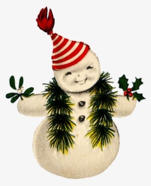 Vintage Snowman - Transparent PNG Free Download