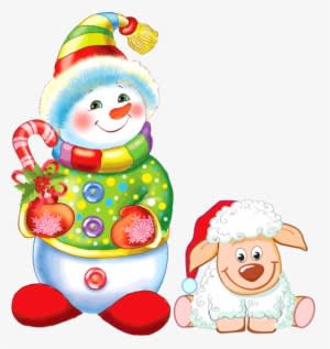 Merry Christmas Snowman Small Png Clipart Ded Moroz - Merry Christmas Snowman Small Png - Transparent PNG Free Download