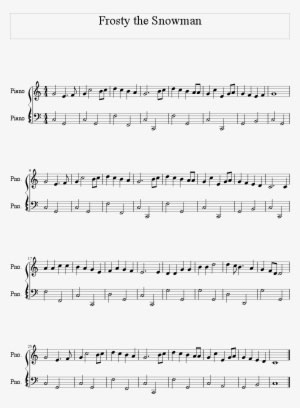 Frosty The Snowman Bassline Score - Frosty The Snowman Piano Notes With Letters - Transparent PNG Free Download