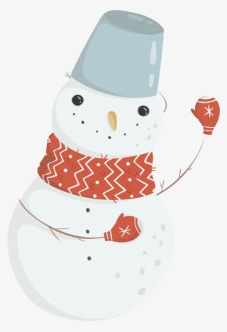 Red Scarf Snowman Transparent Cartoon Winter Free Buckle - Snowman - Transparent PNG Free Download