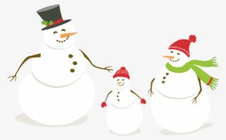 White Snowman Family - Snowman Family Png - Transparent PNG Free Download