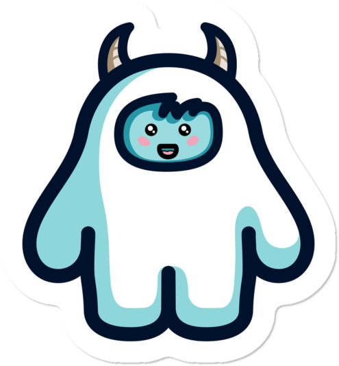 Kawaii Cute Abominable Snowman Yeti - Abominable Snowman Yeti Clip Art - Transparent PNG Free Download