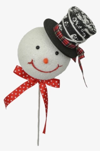 21" Snowman W/ Top Hat Pick - Snowman - Transparent PNG Free Download