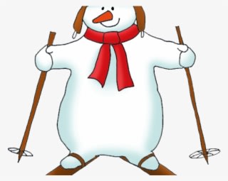 Funny Snowman Clipart - Snowman Skating Clipart - Transparent PNG Free Download