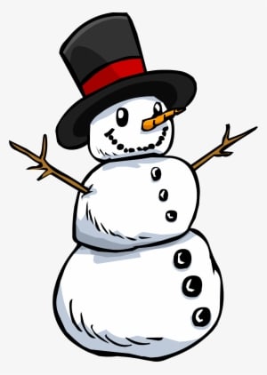 Snowman - Png - Snowman With Top Hat - Transparent PNG Free Download