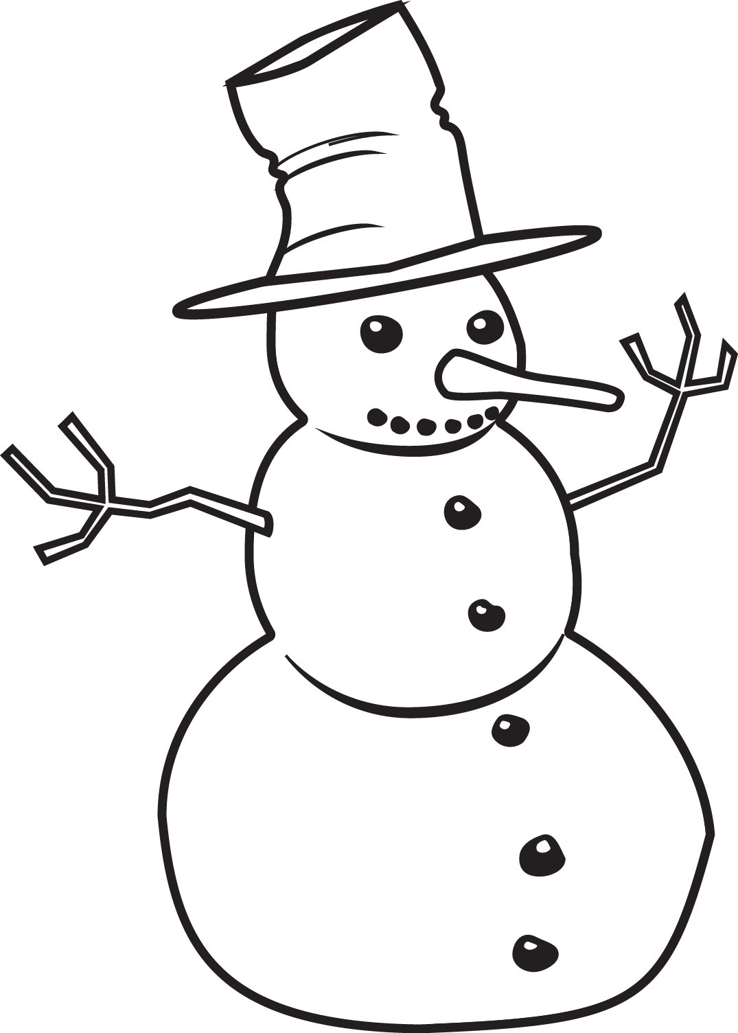 Snowman Clip Art Black And White - Transparent PNG Free Download