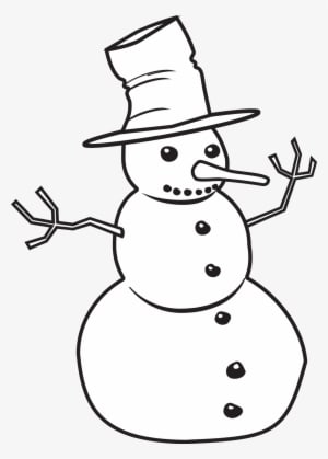 Snowman Clip Art Black And White - Snowman Transparent PNG Free Download