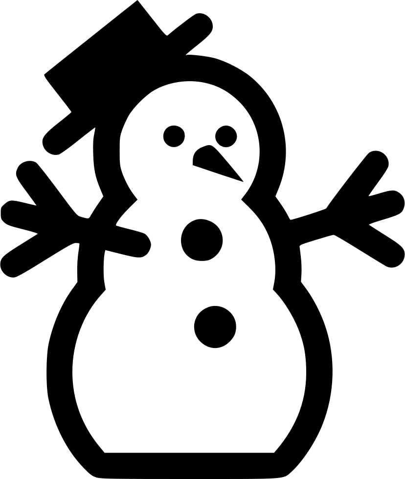 Png File - Snowman Family Outline Svg - Transparent PNG Free Download