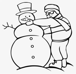 Building A Snowman Drawing - Transparent PNG Free Download