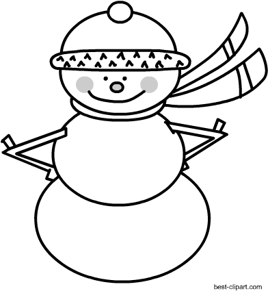 Black And White Snowman Free Clip Art - Clip Art - Transparent PNG Free Download