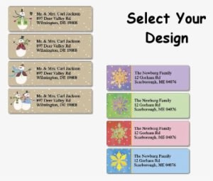 Snowflake Or Snowman Sheets Of Address Labels - Kojote - Transparent PNG Free Download