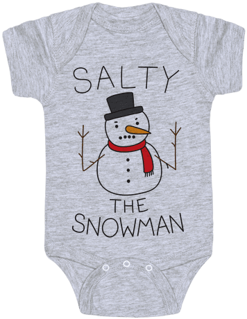 Salty The Snowman Baby Onesy - Feminist Baby Clothes - Transparent PNG Free Download