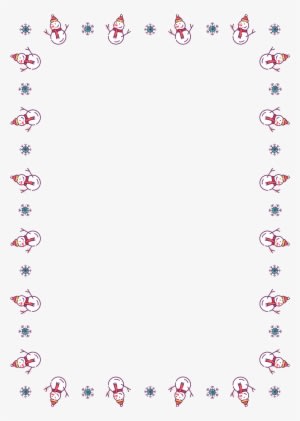 Snowman And Snowflakes - Christmas Lights Border - Transparent PNG Free Download