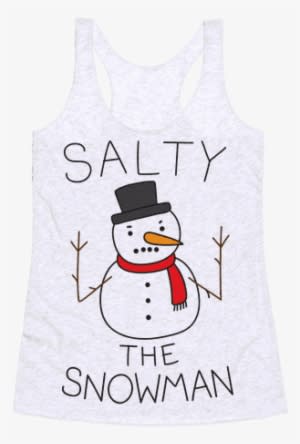 Salty The Snowman Racerback Tank Top - Space Force To Infinity And Beyond - Transparent PNG Free Download