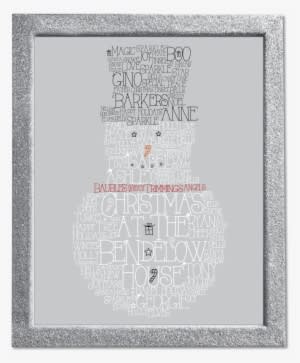 Snowman Family Personalised Word Art With Sparkly Frame - Art - Transparent PNG Free Download