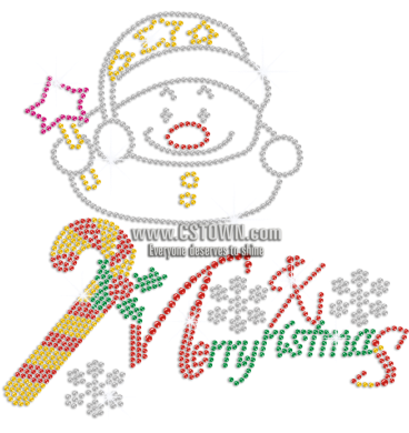 Cute Snowman & Crystal Merry Christmas Snowflakes Iron-on - Illustration - Transparent PNG Free Download