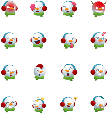 Snowman Emoji Animated - Transparent PNG Free Download