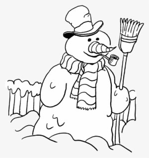 Clip Art Royalty Free Download Snowman With Coloring - School - Transparent PNG Free Download