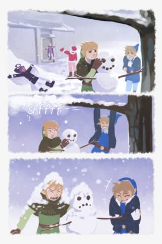 Really Blue, You Even Made The Snowman Sad Plus Shadow - Swords Adventures Vio Shadow Loz Fsa Comic - Transparent PNG Free Download