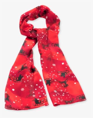 Christmas Scarf Santa Rudolph Festive Snowflakes Snowman - Christnas Scarf - Transparent PNG Free Download