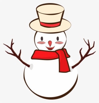 Snowman Winter Scarf Cute Png And Vector Image - Transparent PNG Free Download
