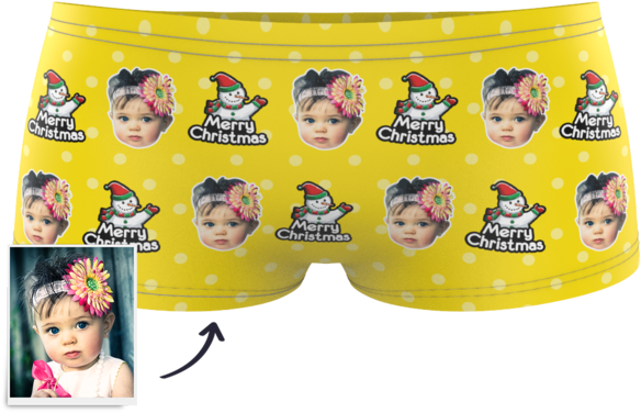 Christmas Snowman Kids Boxer Briefs Printed Face - Briefs - Transparent PNG Free Download