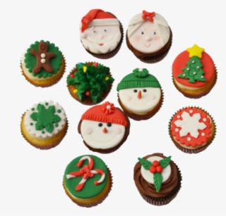Christmas Cupcakes Toronto With Snowman Cupcakes Toppers, - Christmas Cupcakes Png - Transparent PNG Free Download