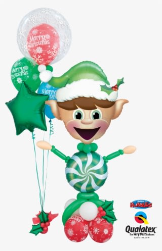 Holly Jolly Elf Christmas Balloons, Christmas Snowman, - Christmas Balloons Qualatex - Transparent PNG Free Download