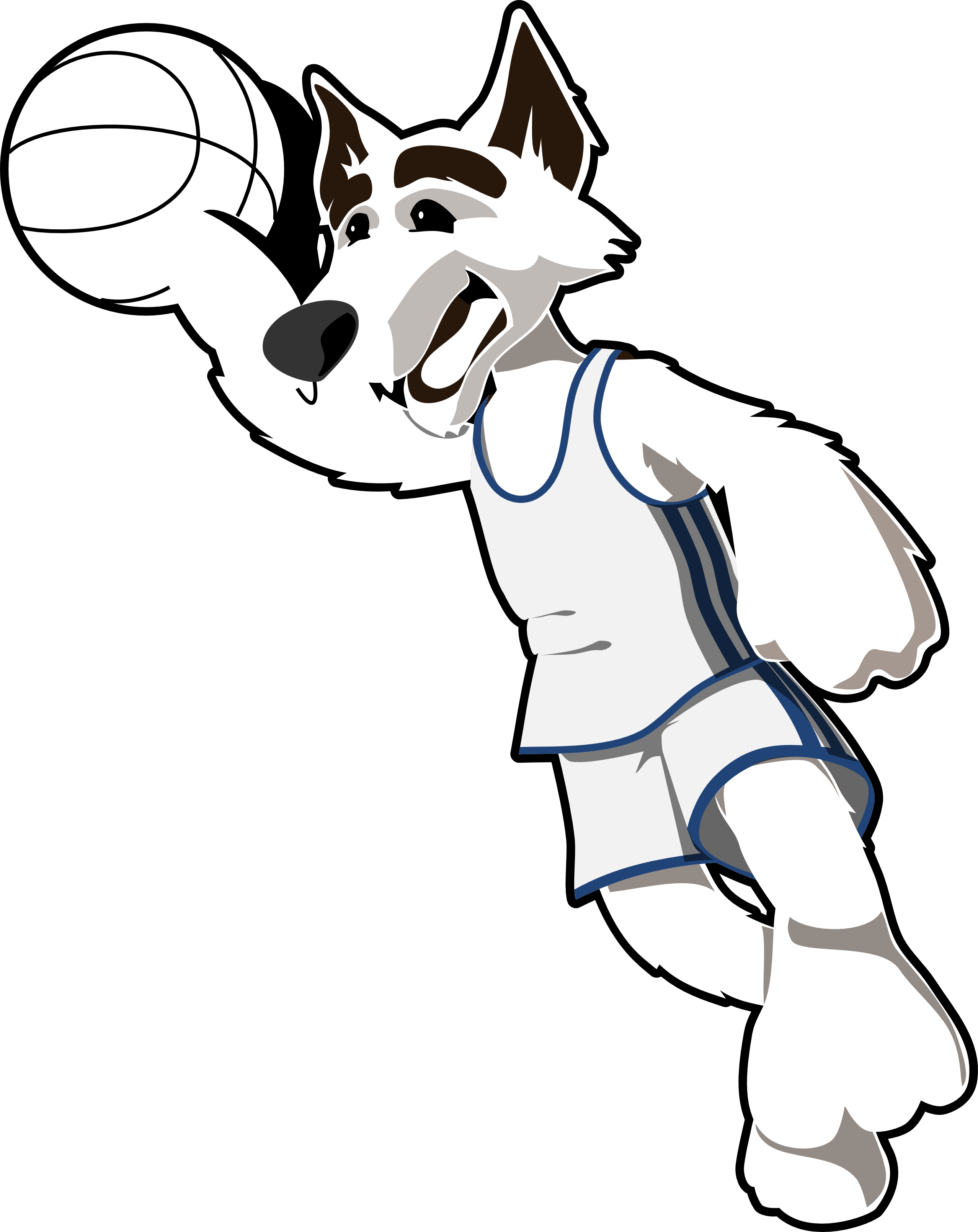 Wolf Clipart Black And White Clip Art Black And White Basketball Free Transparent PNG Clipart Images Download. - Transparent PNG Free Download