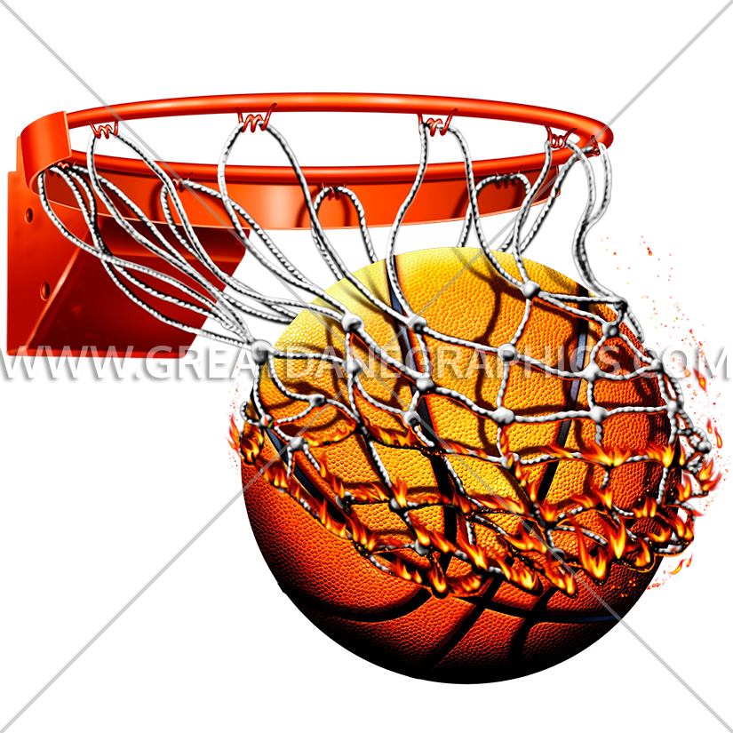 Flaming Basketball With Net Production Ready Artwork Basketball In Net Png Free Transparent PNG Clipart Images Download. - Transparent PNG Free Download