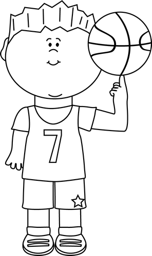 Kid Sports Clip Art Black And White Boy Playing Basketball Clip Art Black And White Free Transparent PNG Clipart Images Download. - Transparent PNG Free Download