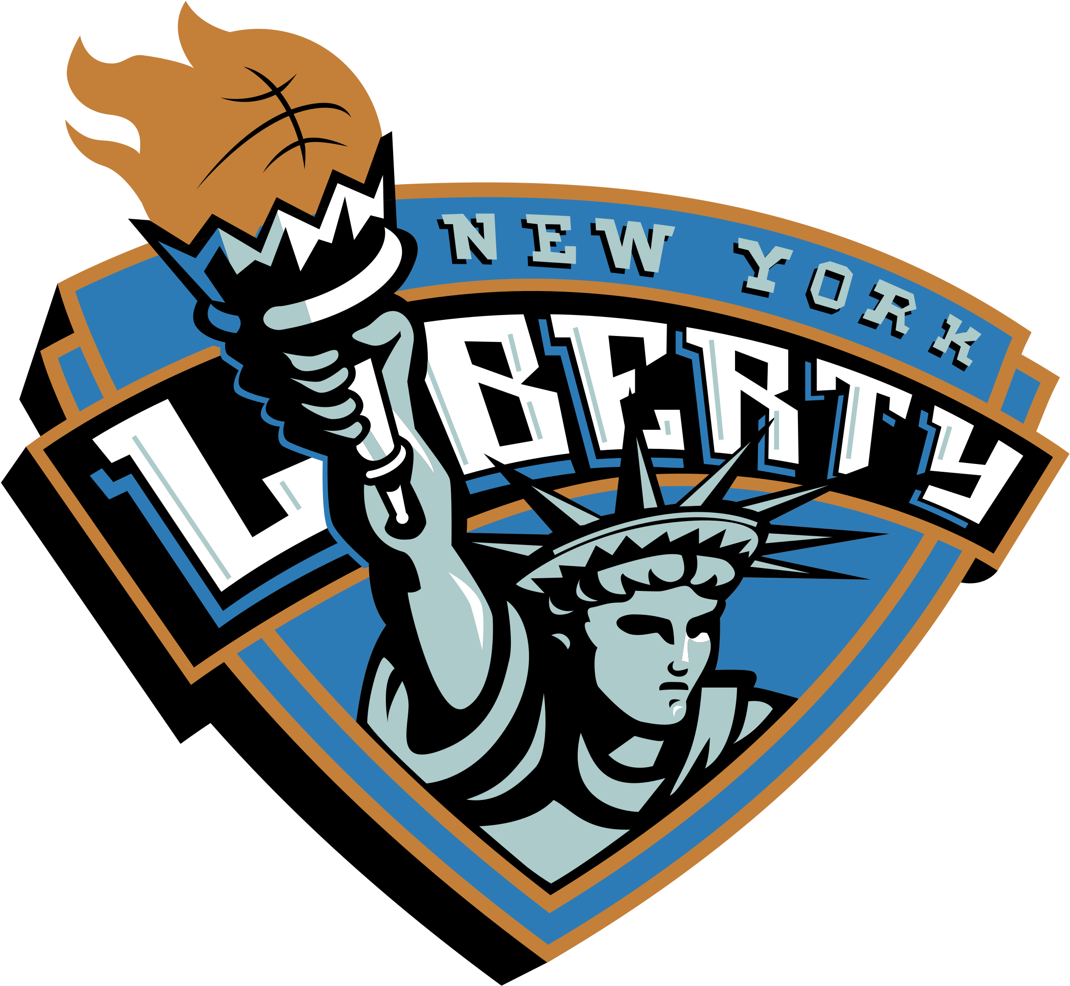 New York Liberty Logo Black And White New York Liberty Basketball Free Transparent PNG Clipart Images Download. - Transparent PNG Free Download