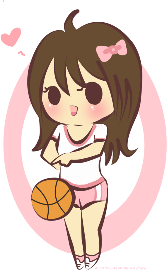 Pinky Basketball Mitsuki By Mitsu-muffin Anime Basketball Girl Chibi Free Transparent PNG Clipart Images Download. - Transparent PNG Free Download