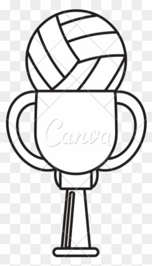 Trophy Of Volleyball - Basketball Outline - Free Transparent PNG Clipart Images Download. ClipartMax.com - Transparent PNG Free Download