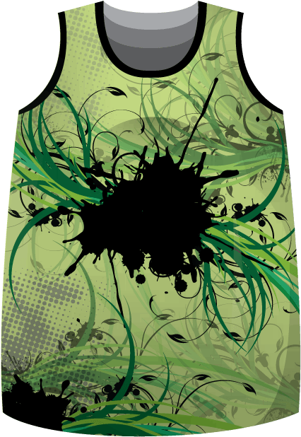 Custom Printed Augusta Colorblock Basketball Jersey Team Colours Floral Design Sublimated Basketball Jersey Free Transparent PNG Clipart Images Download. - Transparent PNG Free Download