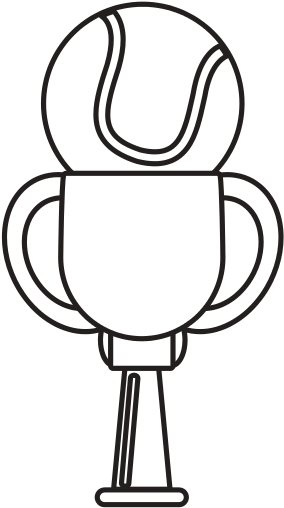 Trophy Of Tennis Basketball Outline Free Transparent PNG Clipart Images Download. - Transparent PNG Free Download